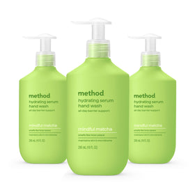 Method bottle front label showing mindful matcha scent and clean design benefit