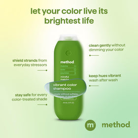 Method bottle squeezed in hand to show size and easy-dispense convenience