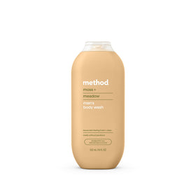 Method moss + meadow front label showing bottle and scent benefits