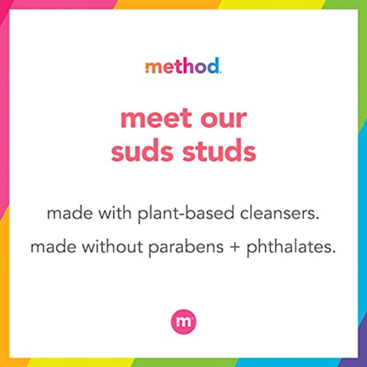 Method Pink Grapefruit bottle label detail showing scent notes and ingredient callouts for informed shoppers