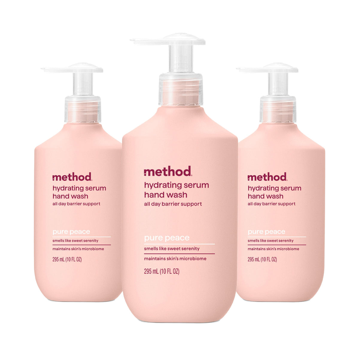 Method Pure Peace front label showing scent and softening benefit