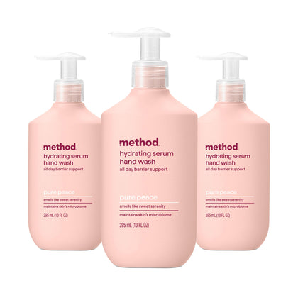 Method Pure Peace front label showing scent and softening benefit