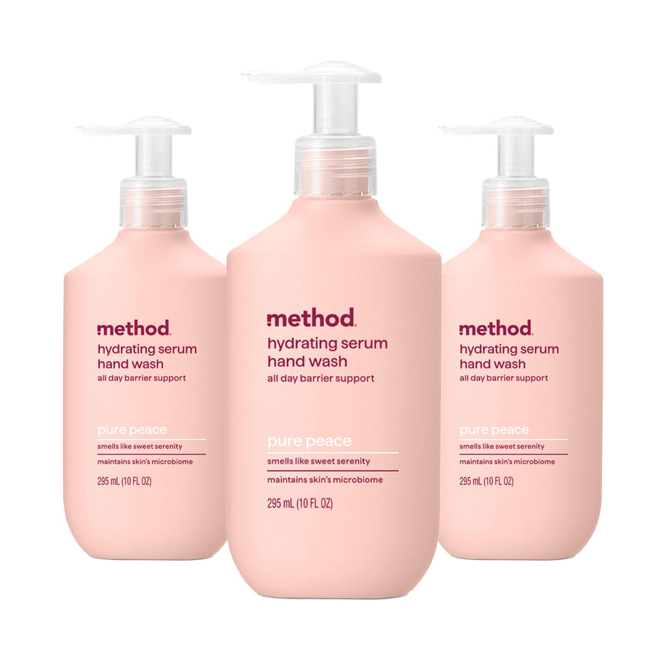 Method Pure Peace front label showing scent and softening benefit