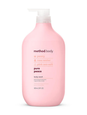Method Pure Peace front label showing scent and size benefits