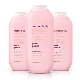 Method Pure Peace front packaging shows calming scent and size benefit