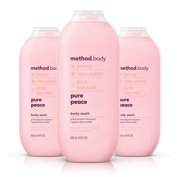 Method Pure Peace front packaging shows calming scent and size benefit