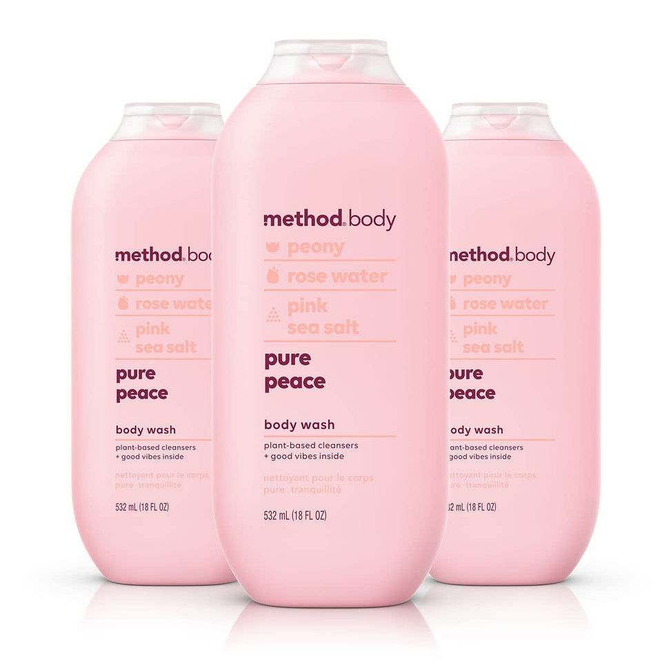 Method Pure Peace front packaging shows calming scent and size benefit
