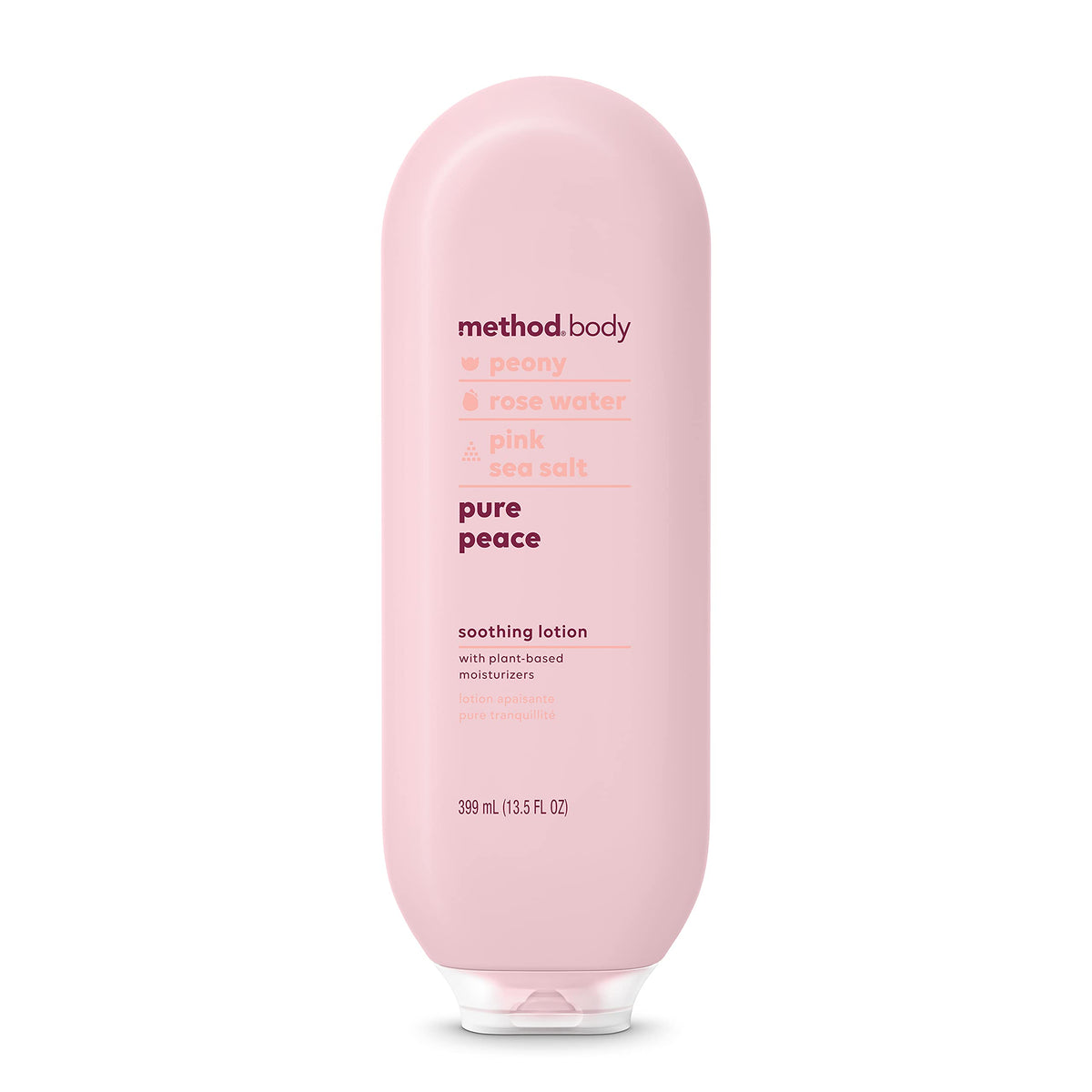Method Pure Peace front bottle view showing label and design for easy identification and daily use