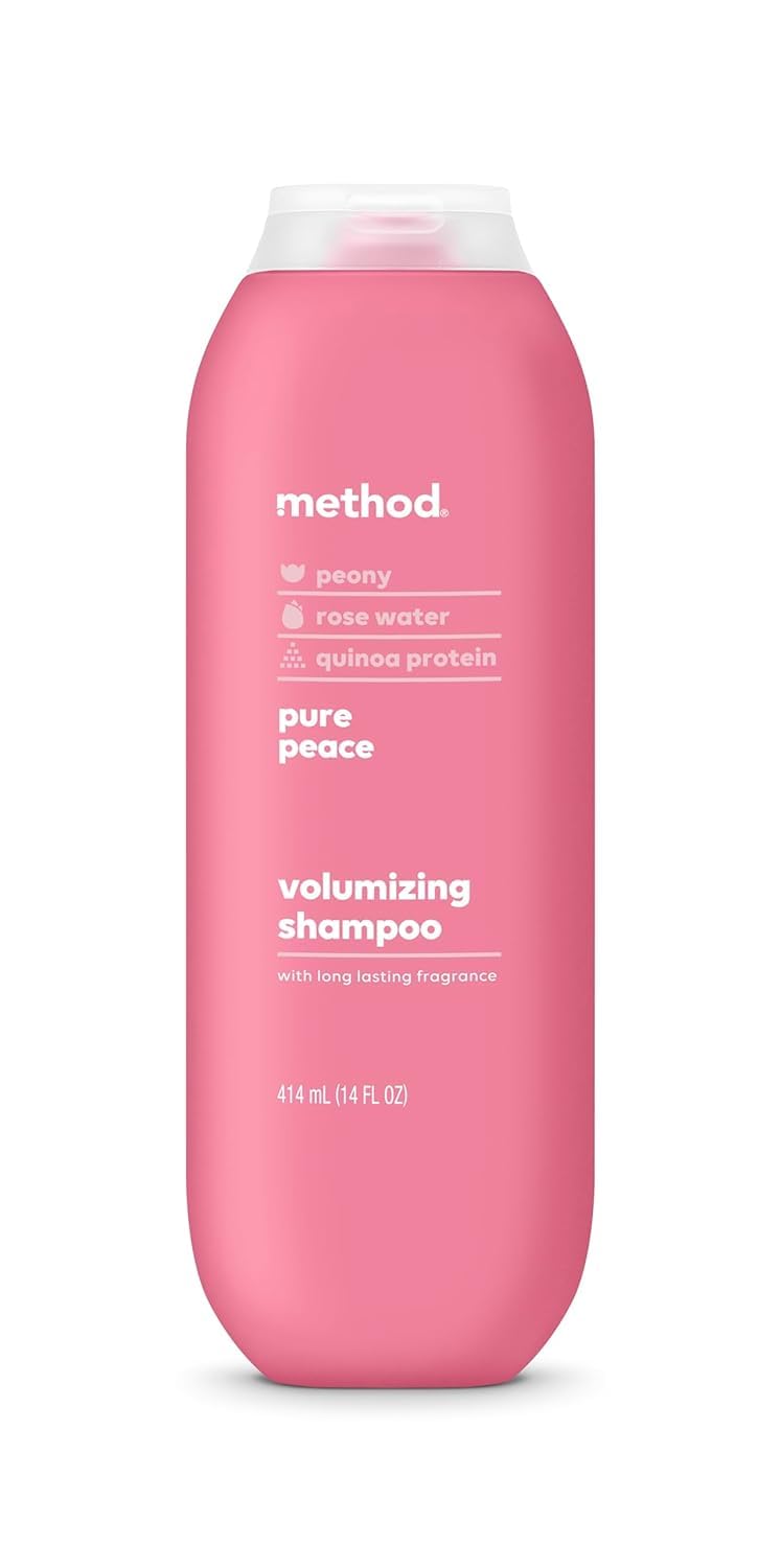 Method bottle front packaging showing label and calming design benefit clarity