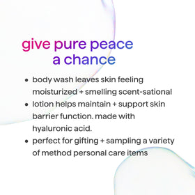 Method pure peace wash closeup gel texture demonstrating gentle cleansing and moisturizing benefit