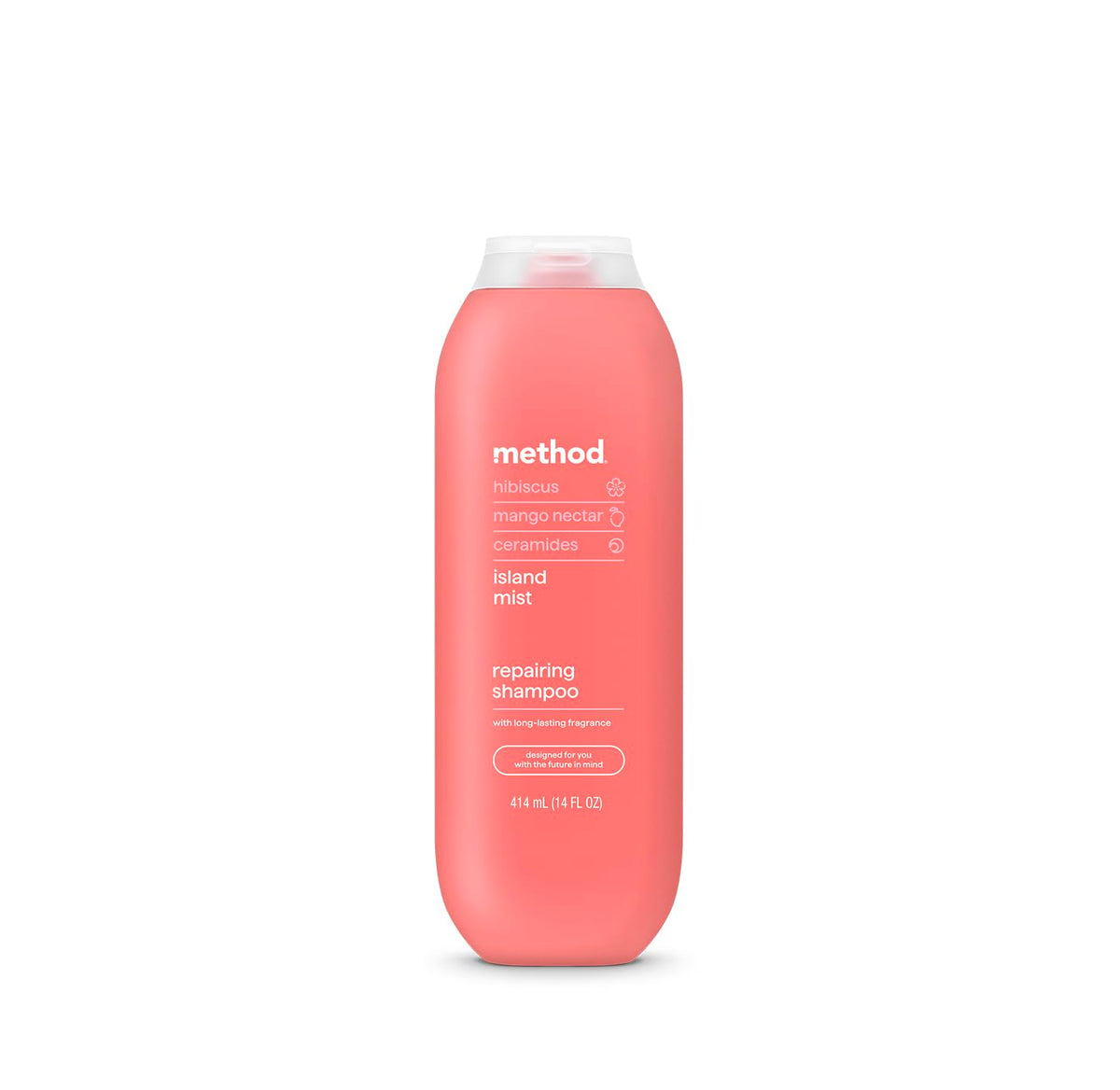Method bottle front packaging showing Island Mist scent and repair benefits