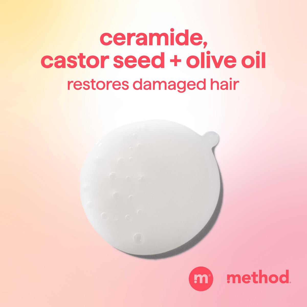 Method shampoo lather foam texture demonstrating gentle cleansing
