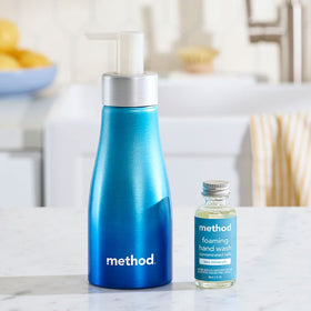 Method Sea Minerals concentrate being poured into foaming dispenser for easy refill