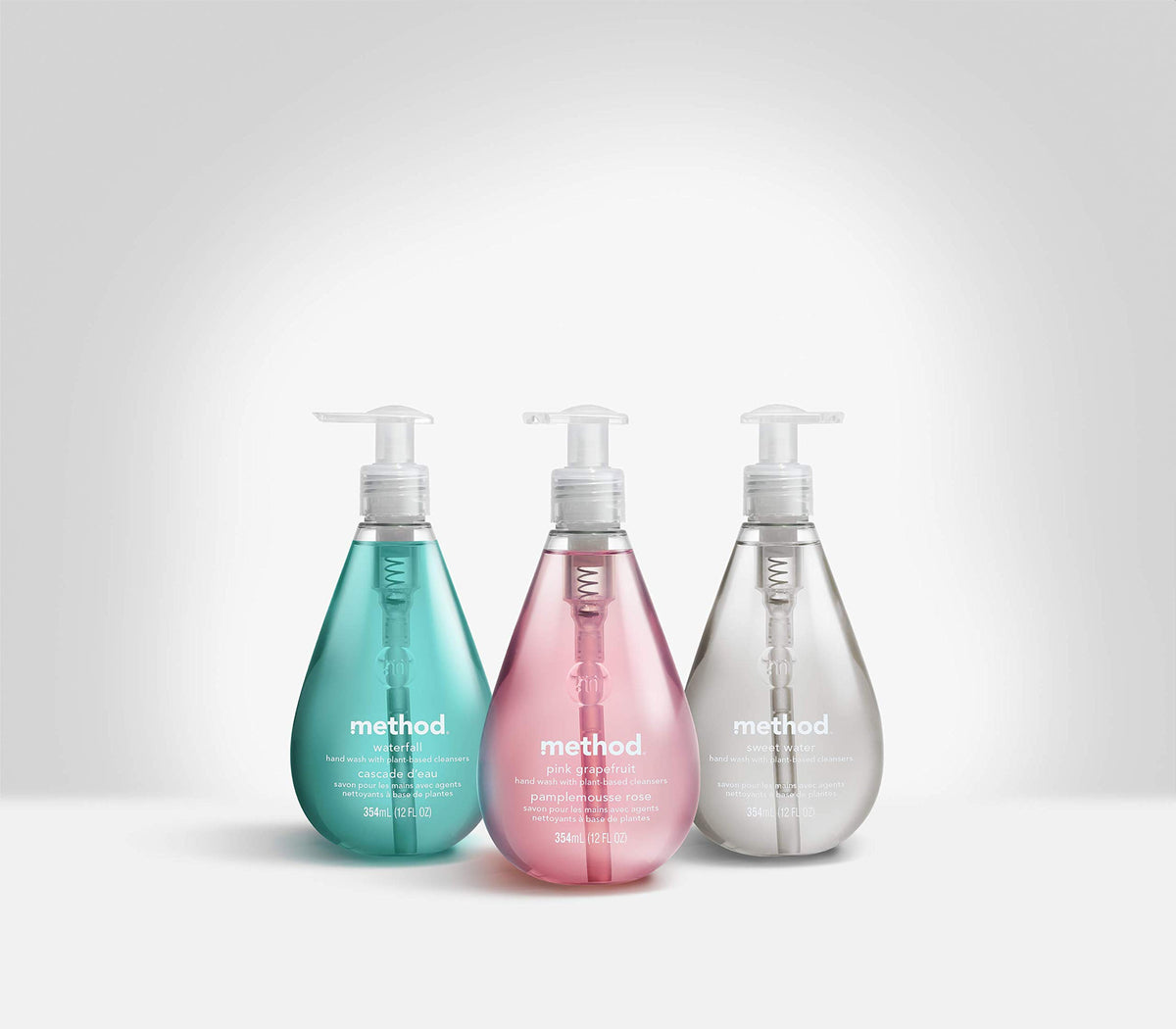 Method three bottles beside common items showing 12 fl oz size for planning