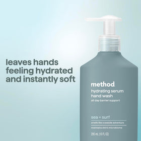 Method Sea + Surf label close-up showing ingredient callouts and gentle formulation