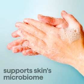 Method Sea + Surf serum texture on hand displaying moisturizing, non-greasy feel
