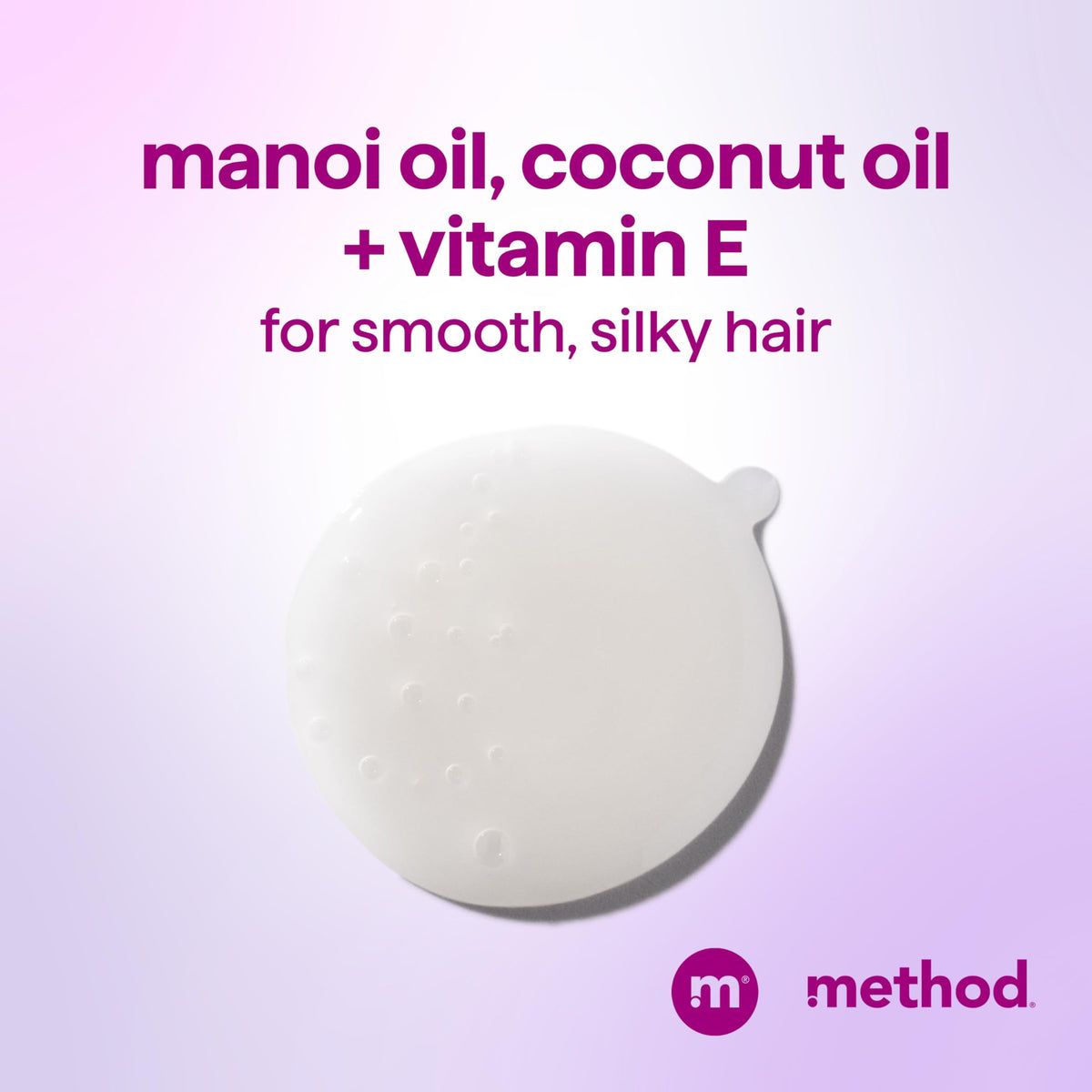 Method shampoo lather pouring into hand, demonstrating gentle foam and cleanse