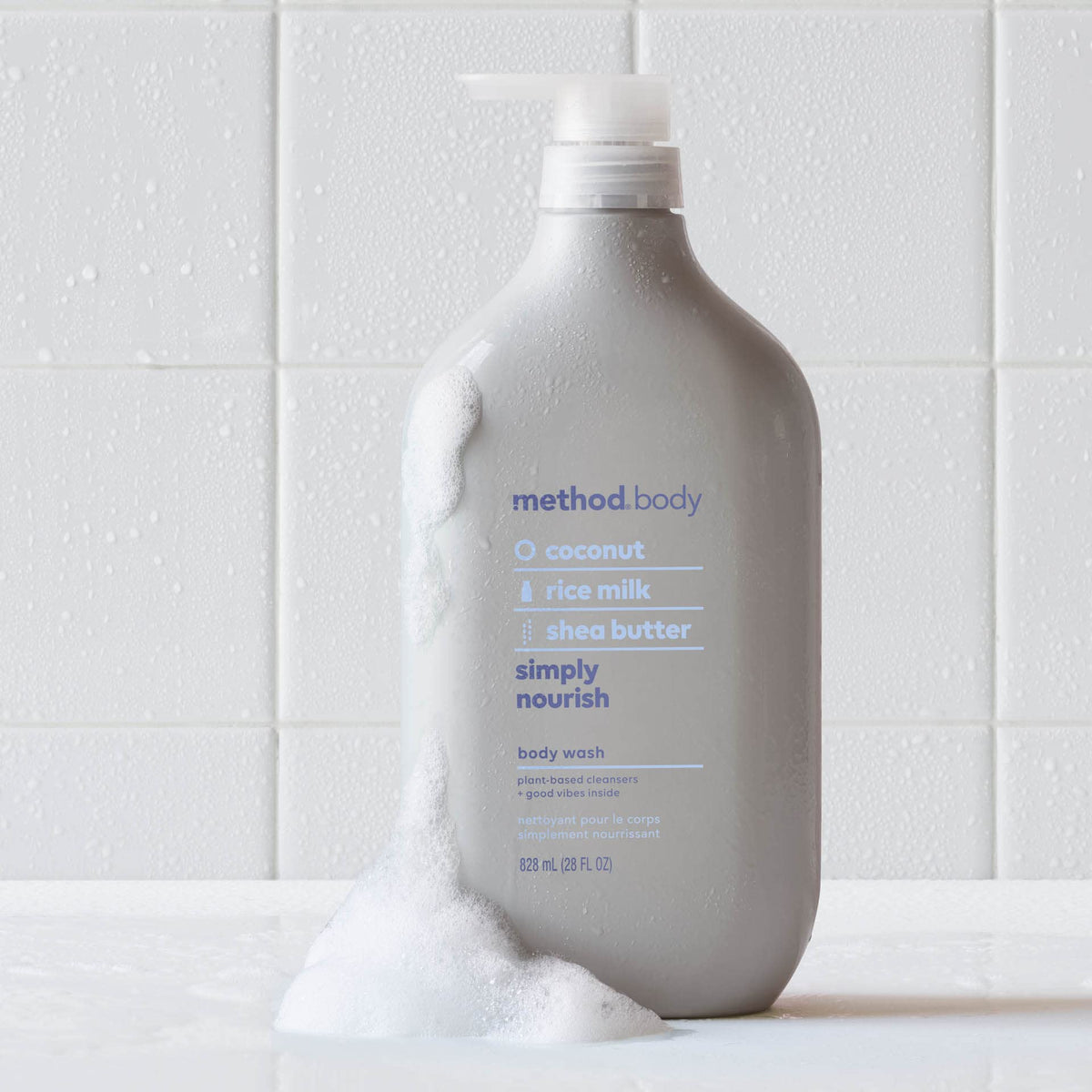 Method Simply Nourish bottle next to soap for scale and value comparison
