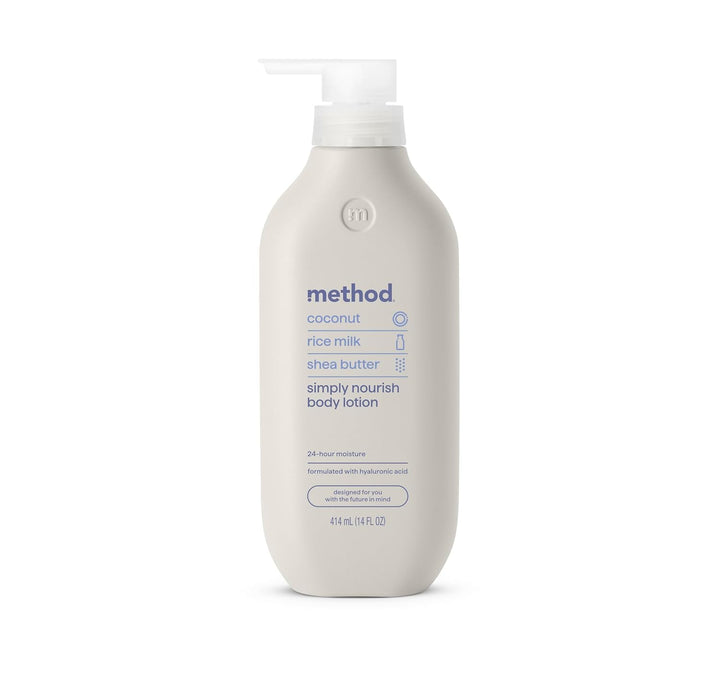 Method front bottle showing label and 14 oz size, communicates dependable hydration