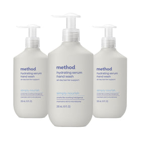 Method front packaging showing bottle and Simply Nourish label for easy identification and benefit