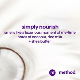 Close-up of argan, shea, and coconut ingredients conveying deep hydration