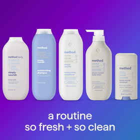 Method bottles next to a ruler showing scale to demonstrate sizes and travel-friendly benefit