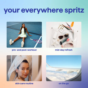 Method Skin Spritz recycled bottle label emphasizing PCR plastic environmental benefit