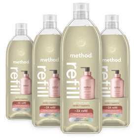 Method vanilla raspberry front packaging showing recyclable refill benefits