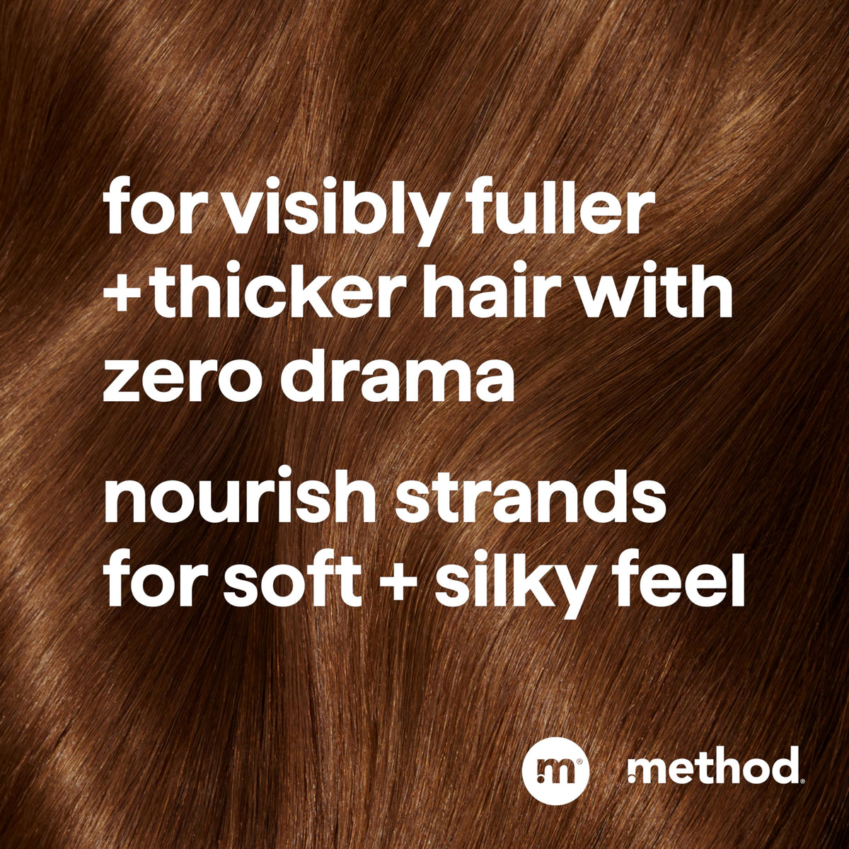 Method conditioner texture on hand demonstrating lightweight, detangling benefit