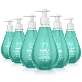 Method Waterfall front packaging showing six 12 oz bottles and benefits