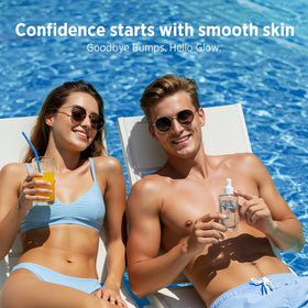 Metyou before and after skin shot showing smoother, reduced-razor-bump appearance