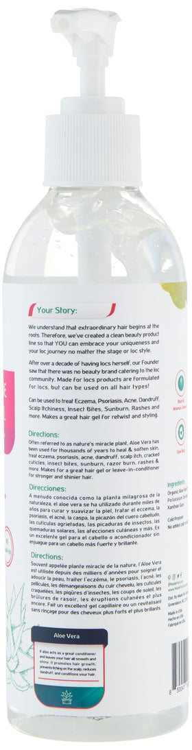 MFL MADE FOR LOCS gel texture close-up highlighting aloe-infused clarity and smooth consistency