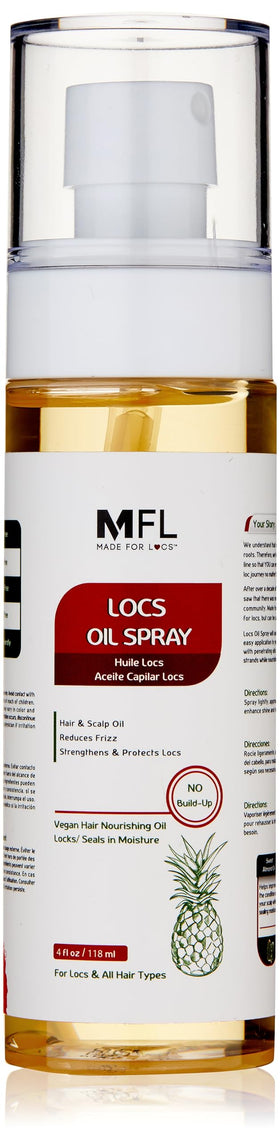MFL MADE FOR LOCS front bottle showing label and lightweight oil spray