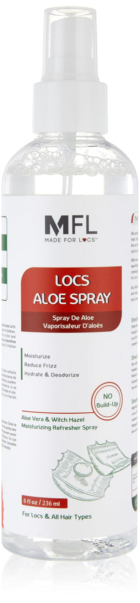 MFL MADE FOR LOCS front bottle view showing label and portability benefit