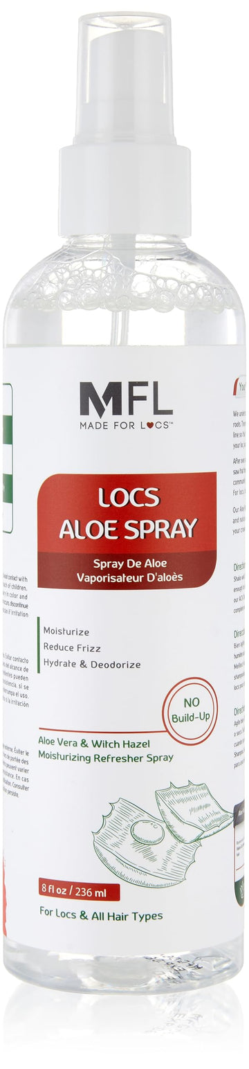 MFL MADE FOR LOCS front bottle view showing label and portability benefit
