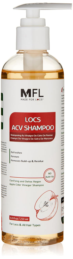 MFL MADE FOR LOCS front packaging showing bottle and label benefits