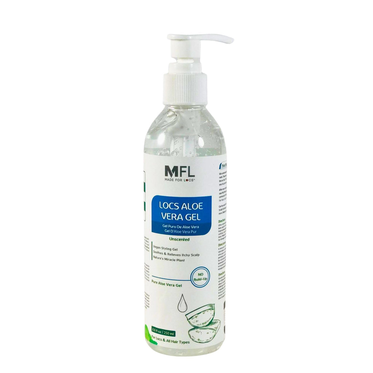 MFL MADE FOR LOCS front packaging showing 8 oz jar and clear label for easy identification