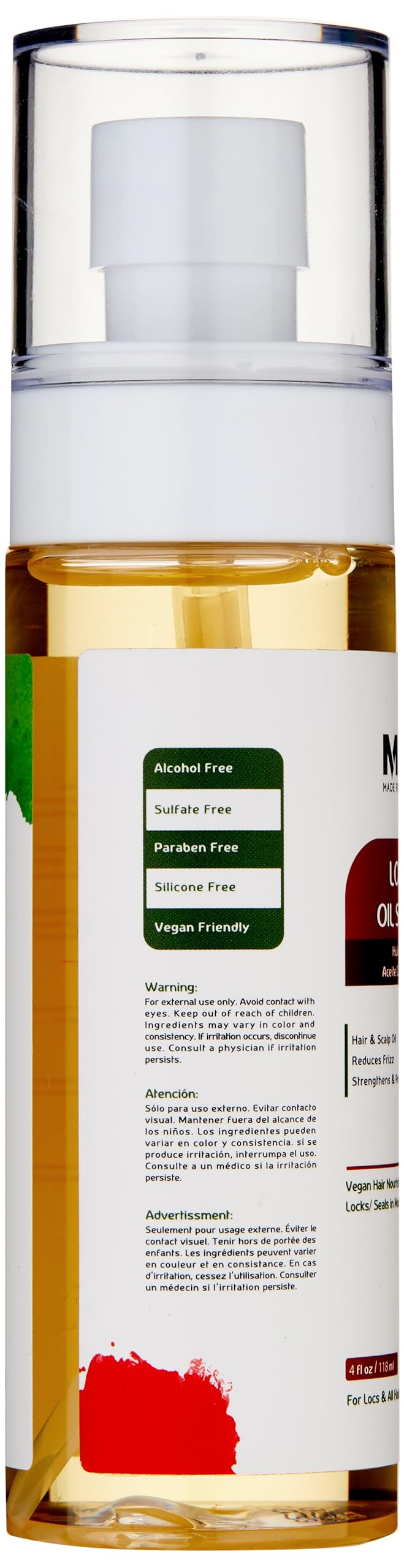 MFL MADE FOR LOCS biotin and pineapple extract close-up highlighting natural ingredients