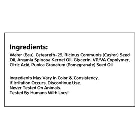 MFL MADE FOR LOCS with scattered pomegranate fruits showing subtle fragrance benefit