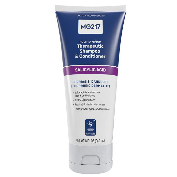 MG217 front tube showing packaging and therapeutic 3% salicylic acid benefit