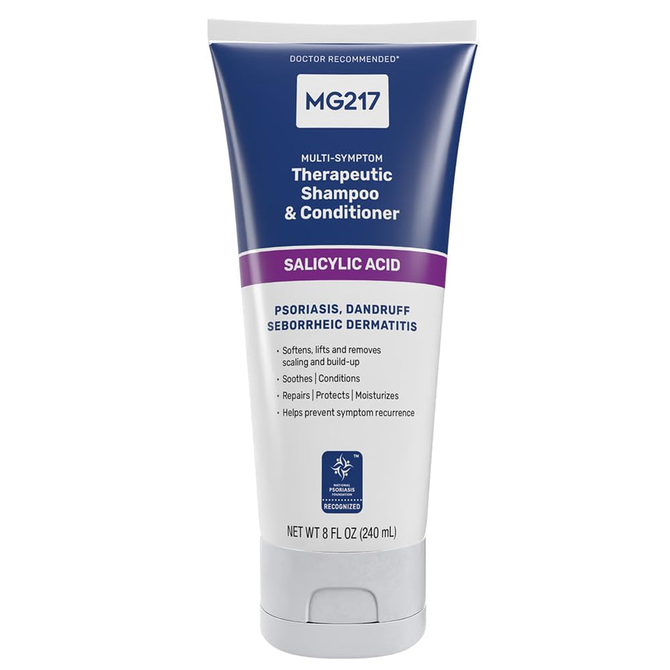 MG217 front tube showing packaging and therapeutic 3% salicylic acid benefit