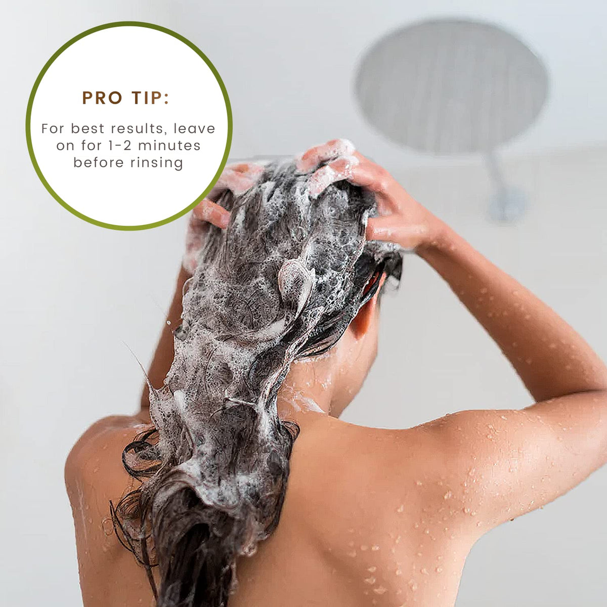 Max Green Alchemy conditioner being applied to wet hair for detangling benefit