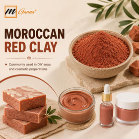 mGanna clay being applied to hair and scalp, detoxifying cleansing benefit