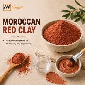 mGanna clay added to soap base during soap making, natural color benefit