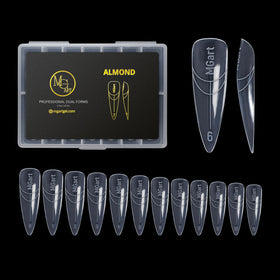 MGART front packaging showing 120-piece almond dual forms and benefits