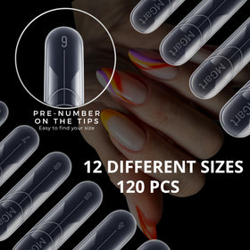MGART finished square nail extensions on hands highlighting consistent shape and polish