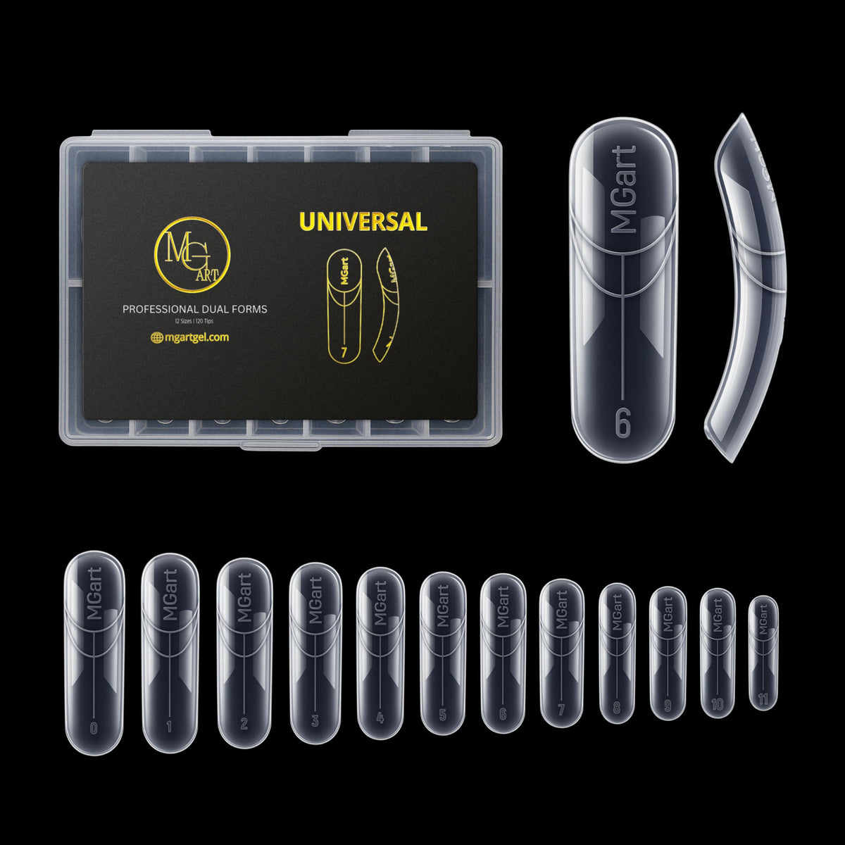MGART front packaging showing 120 dual nail forms and brand clarity for quick selection