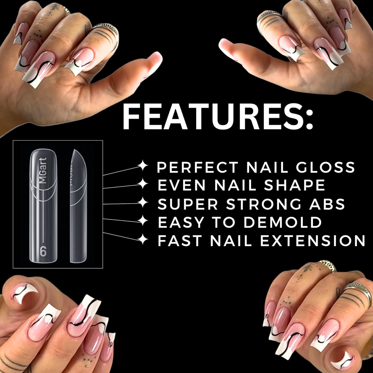 MGART in use application with polygel placed in form for speed and precision