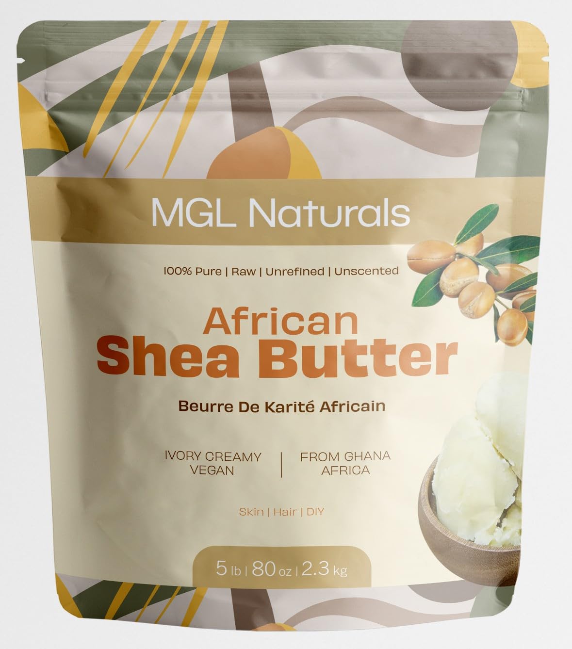 MGL Naturals open tub revealing smooth ivory texture for hydration