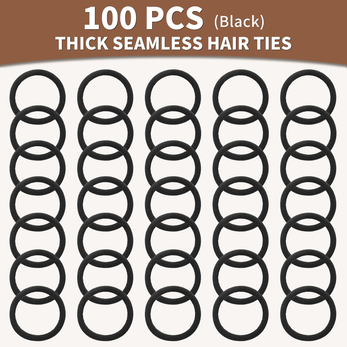 Mia Klein hair tie securing a high ponytail for dependable styling